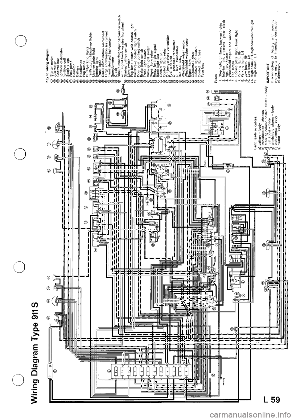 PORSCHE 911 1968 1.G Electrical Workshop Manual 