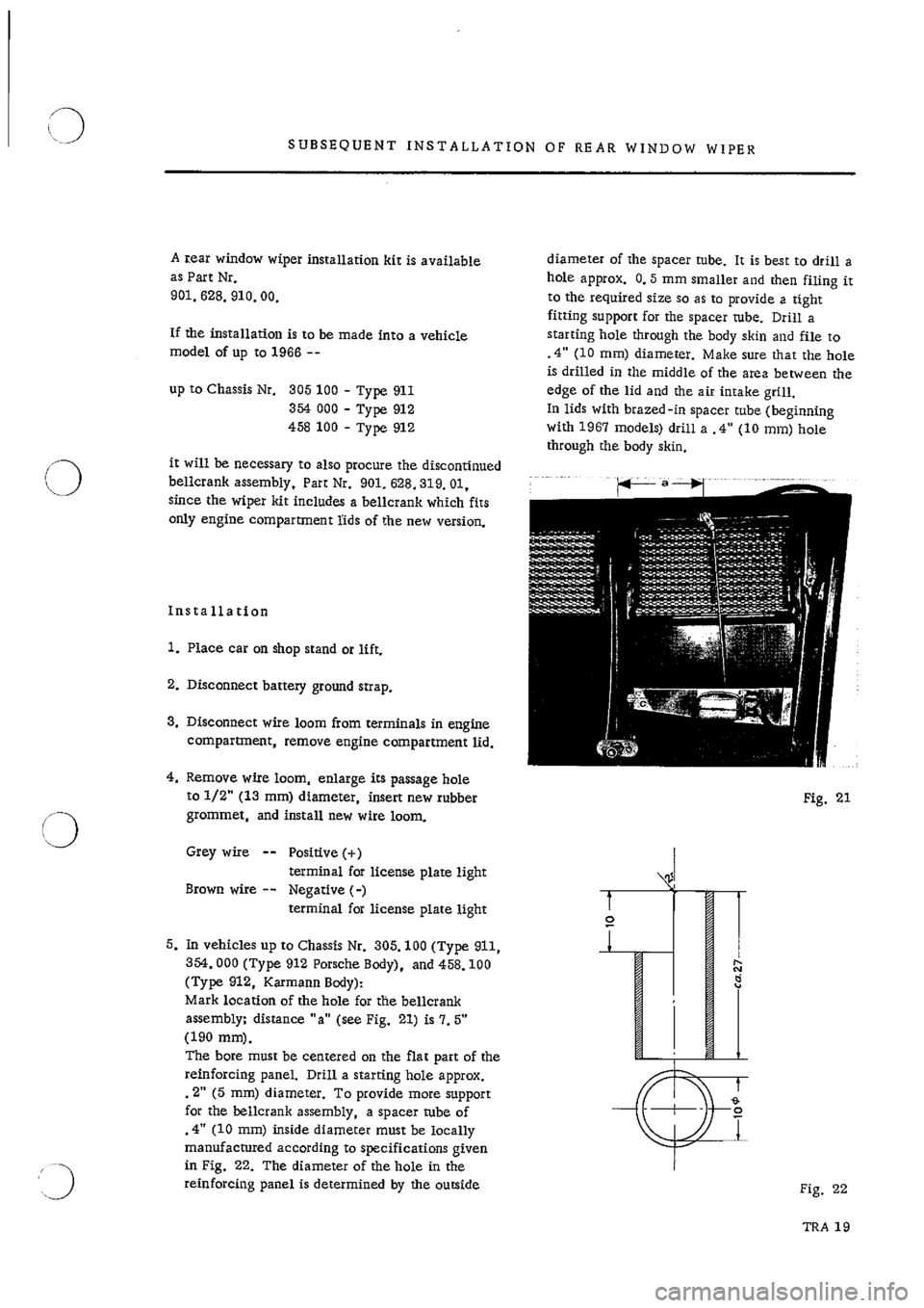 PORSCHE 911 1968 1.G Technical Instruction Workshop Manual 