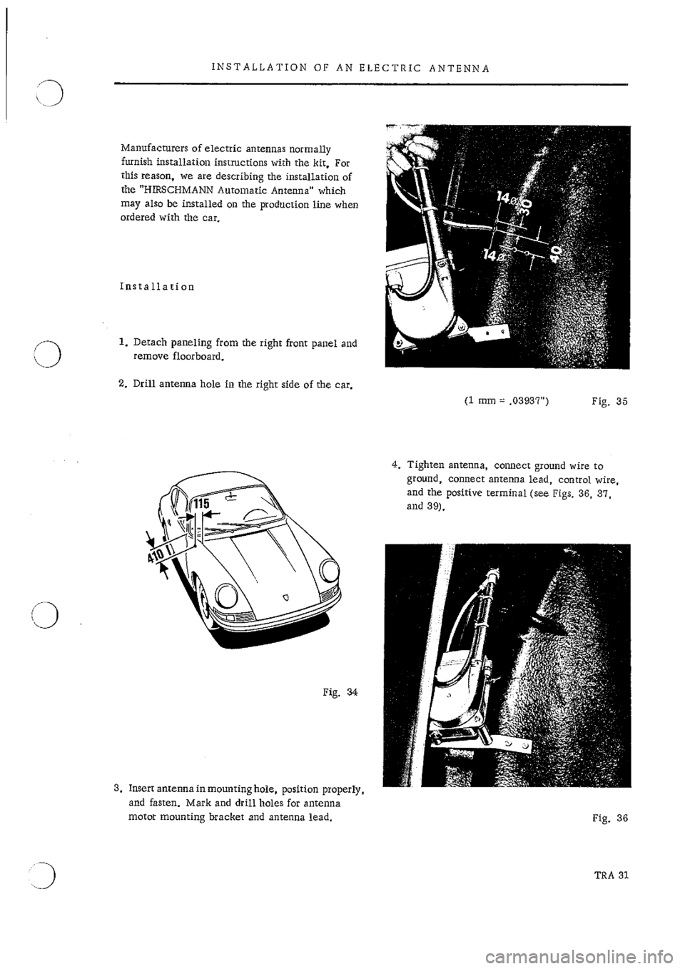 PORSCHE 911 1968 1.G Technical Instruction Workshop Manual 