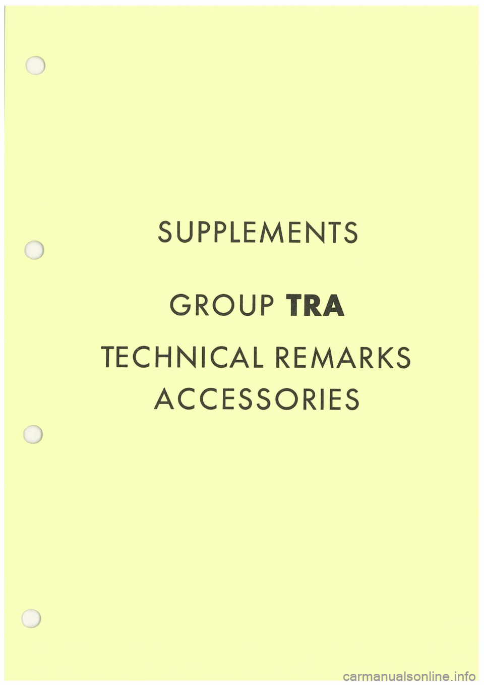 PORSCHE 911 1968 1.G Technical Instruction Workshop Manual 