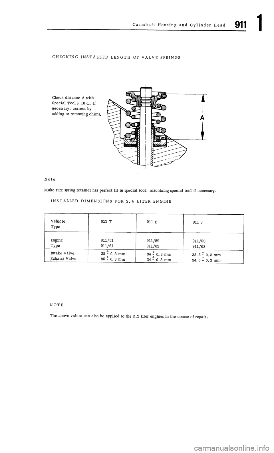 PORSCHE 911 1972 1.G Workshop Manual 1 