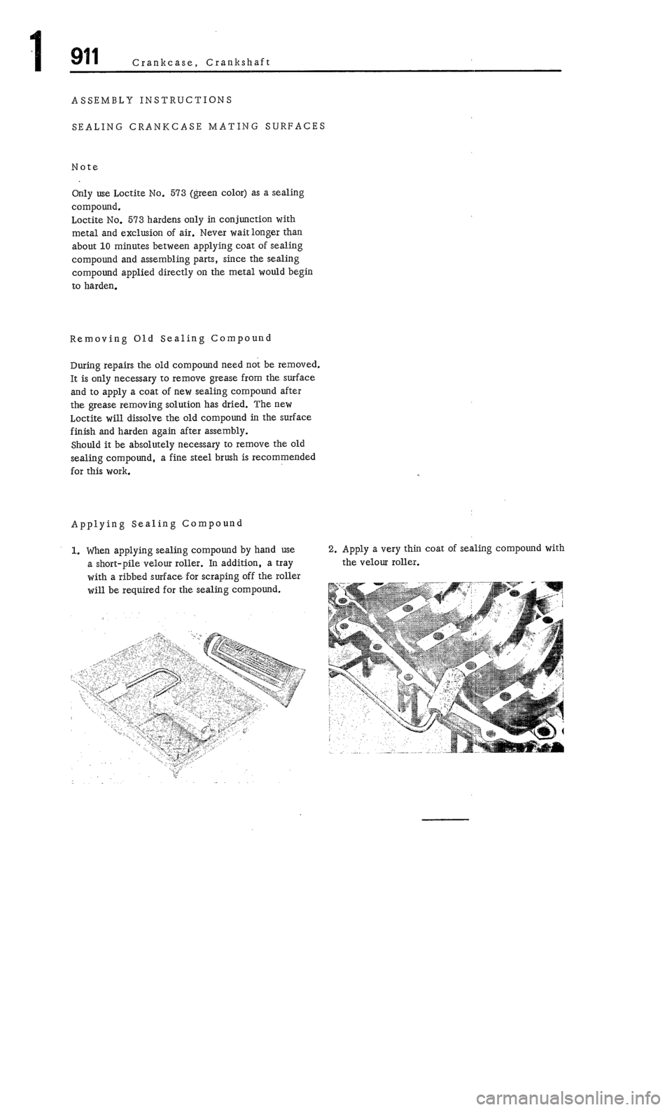 PORSCHE 911 1972 1.G Workshop Manual 1 
