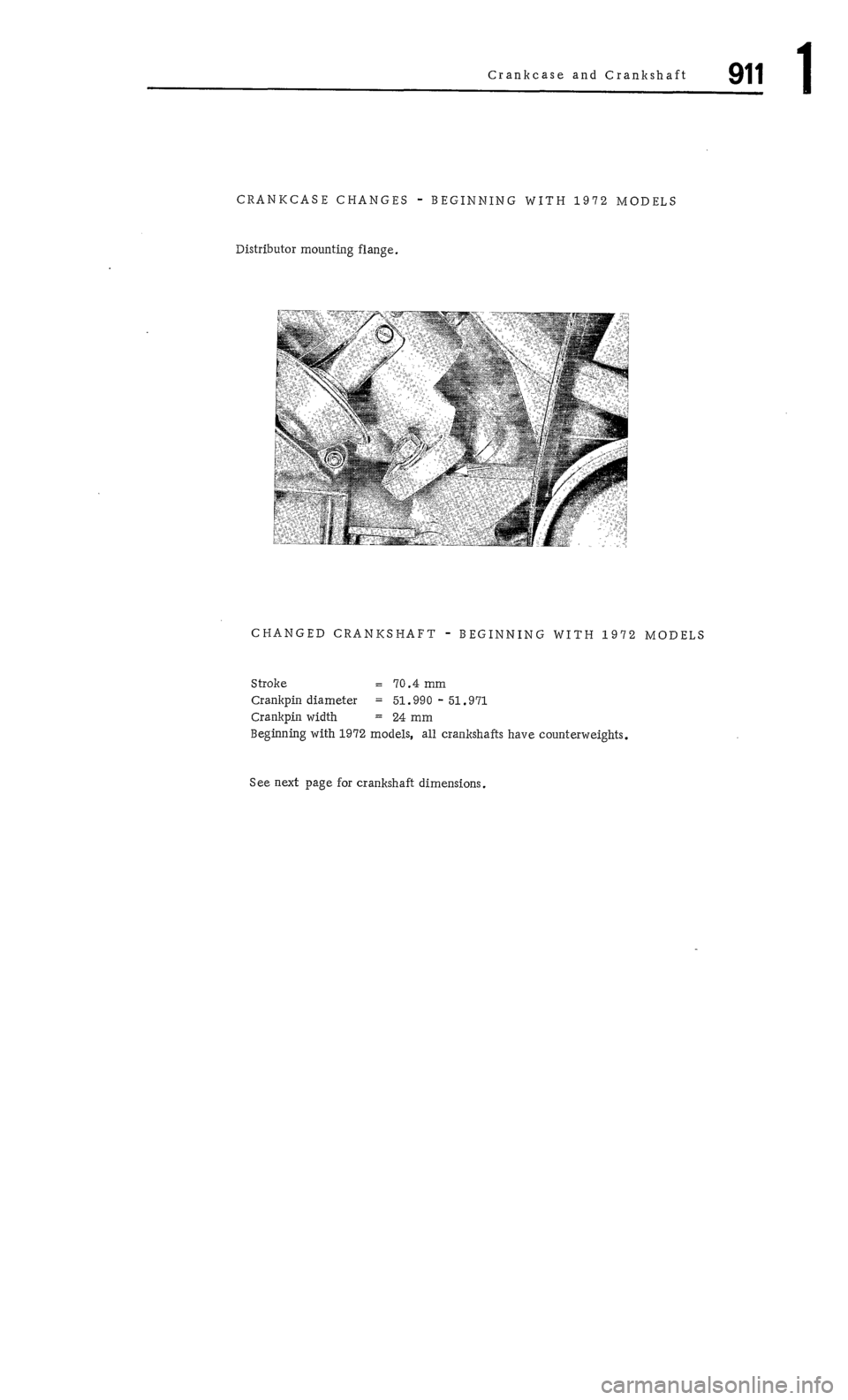 PORSCHE 911 1972 1.G Workshop Manual 1 