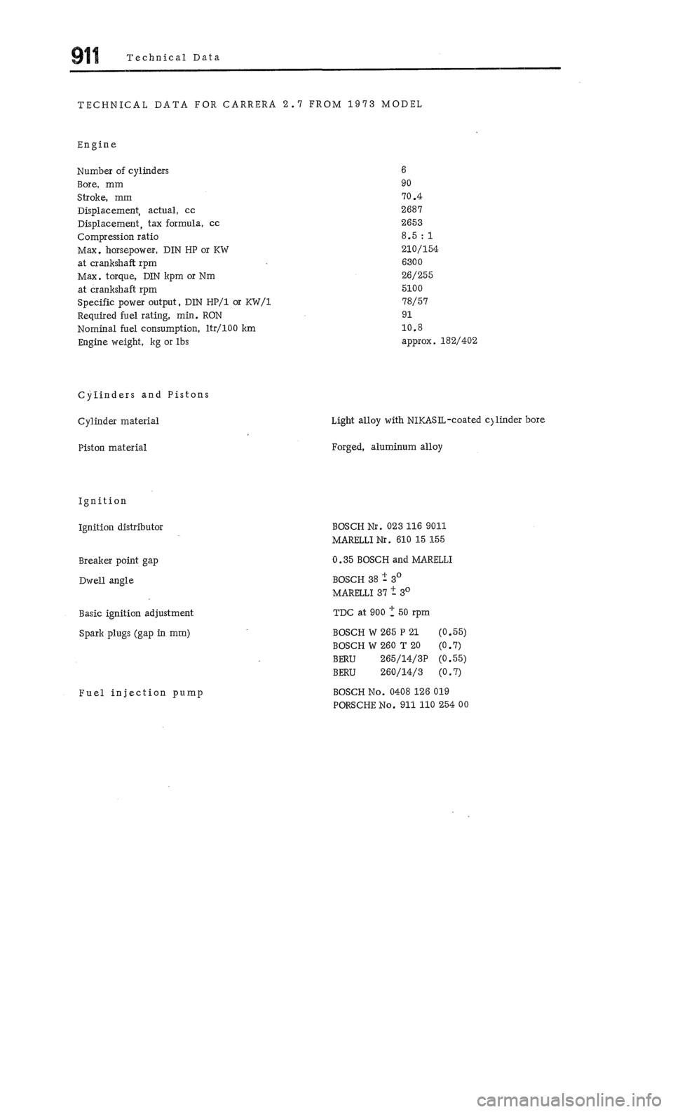 PORSCHE 911 1972 1.G Workshop Manual 1 