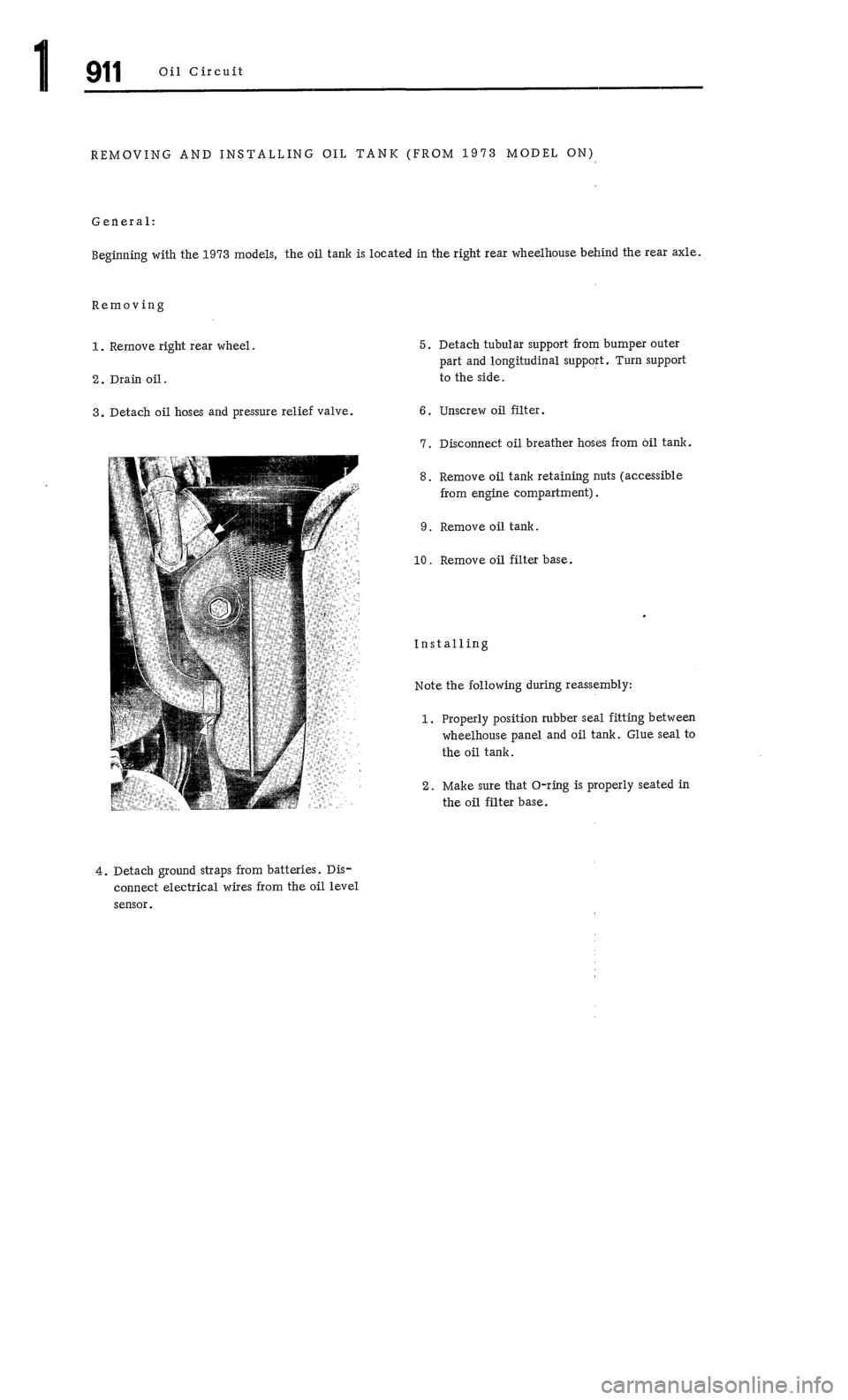 PORSCHE 911 1972 1.G Workshop Manual 1 