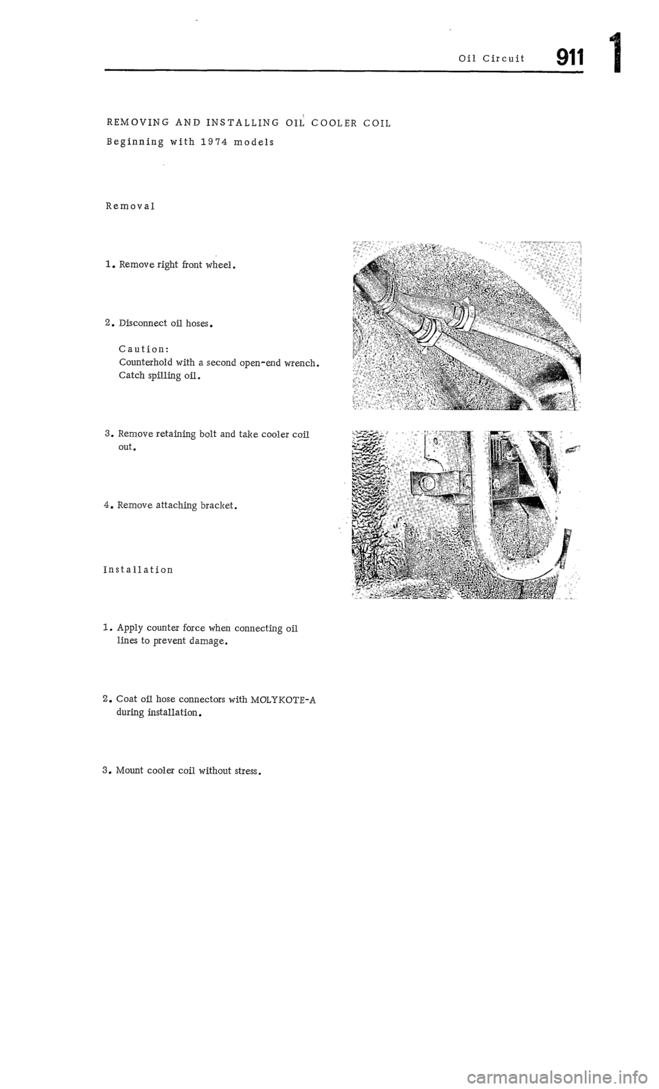 PORSCHE 911 1972 1.G Workshop Manual 1 
