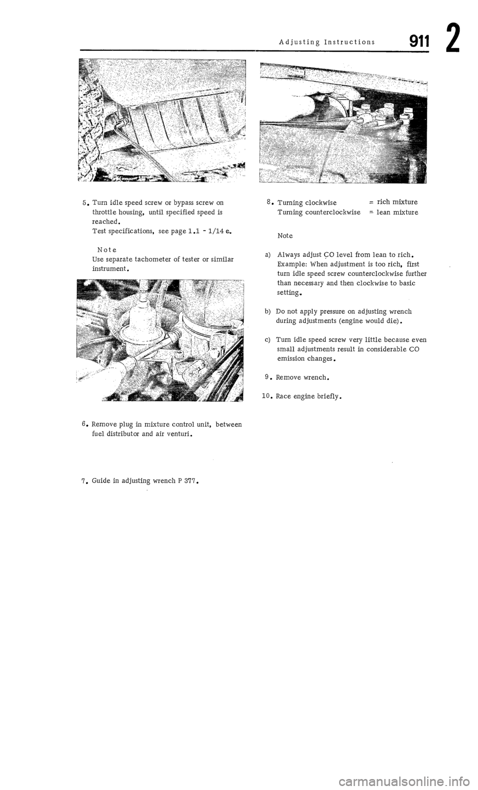 PORSCHE 911 1972 1.G Workshop Manual 2 
