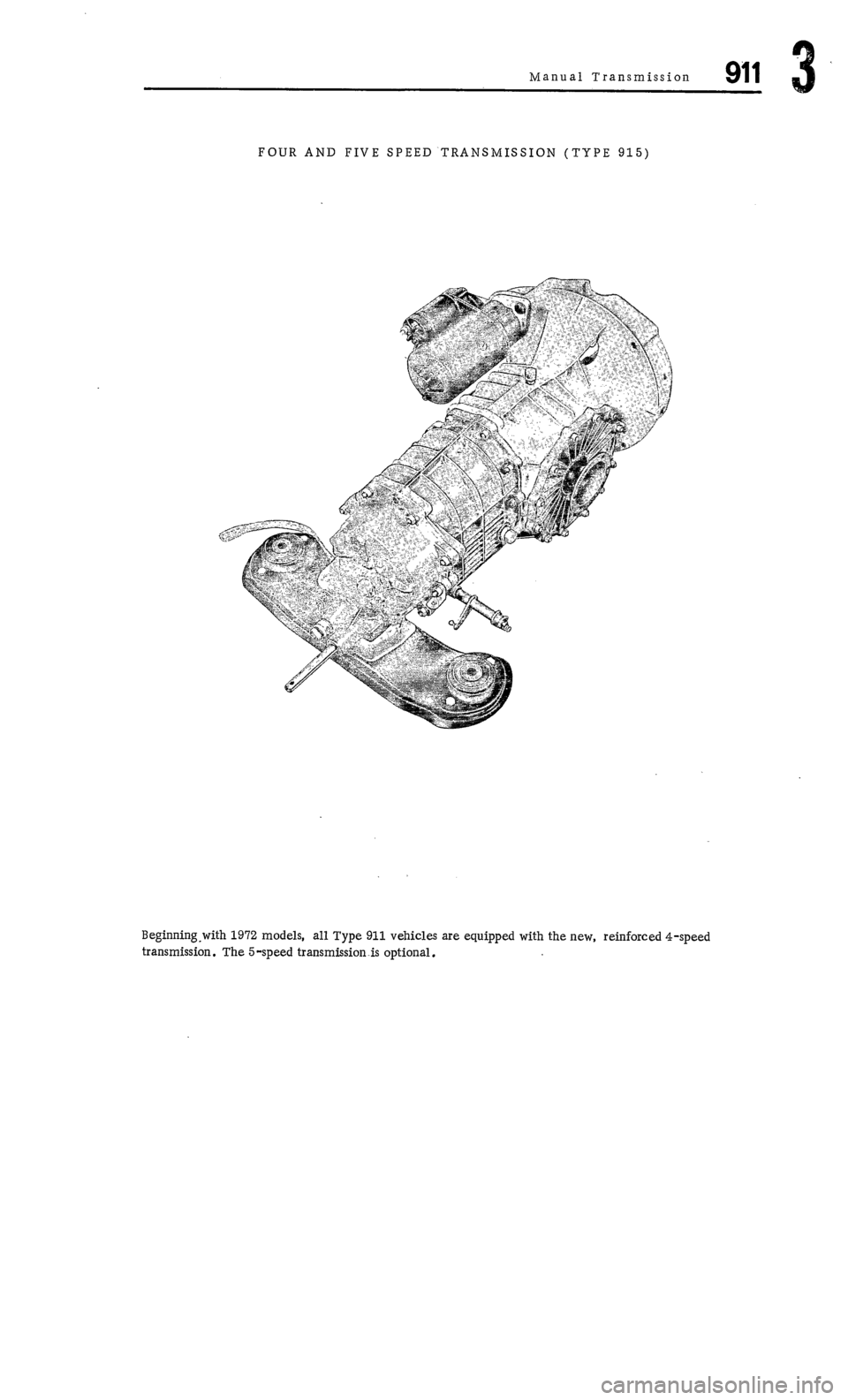 PORSCHE 911 1972 1.G Workshop Manual 2 