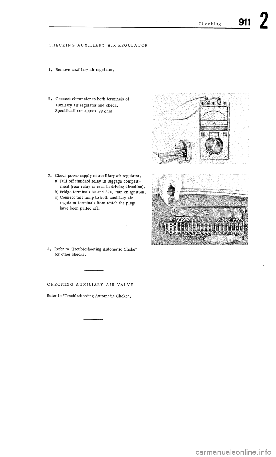 PORSCHE 911 1972 1.G Workshop Manual 2 