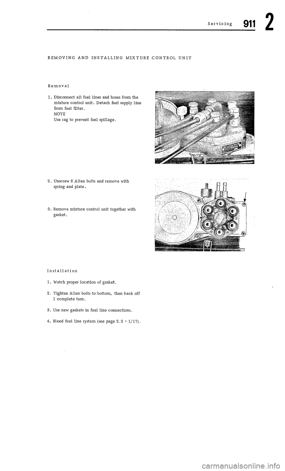 PORSCHE 911 1972 1.G Workshop Manual 2 