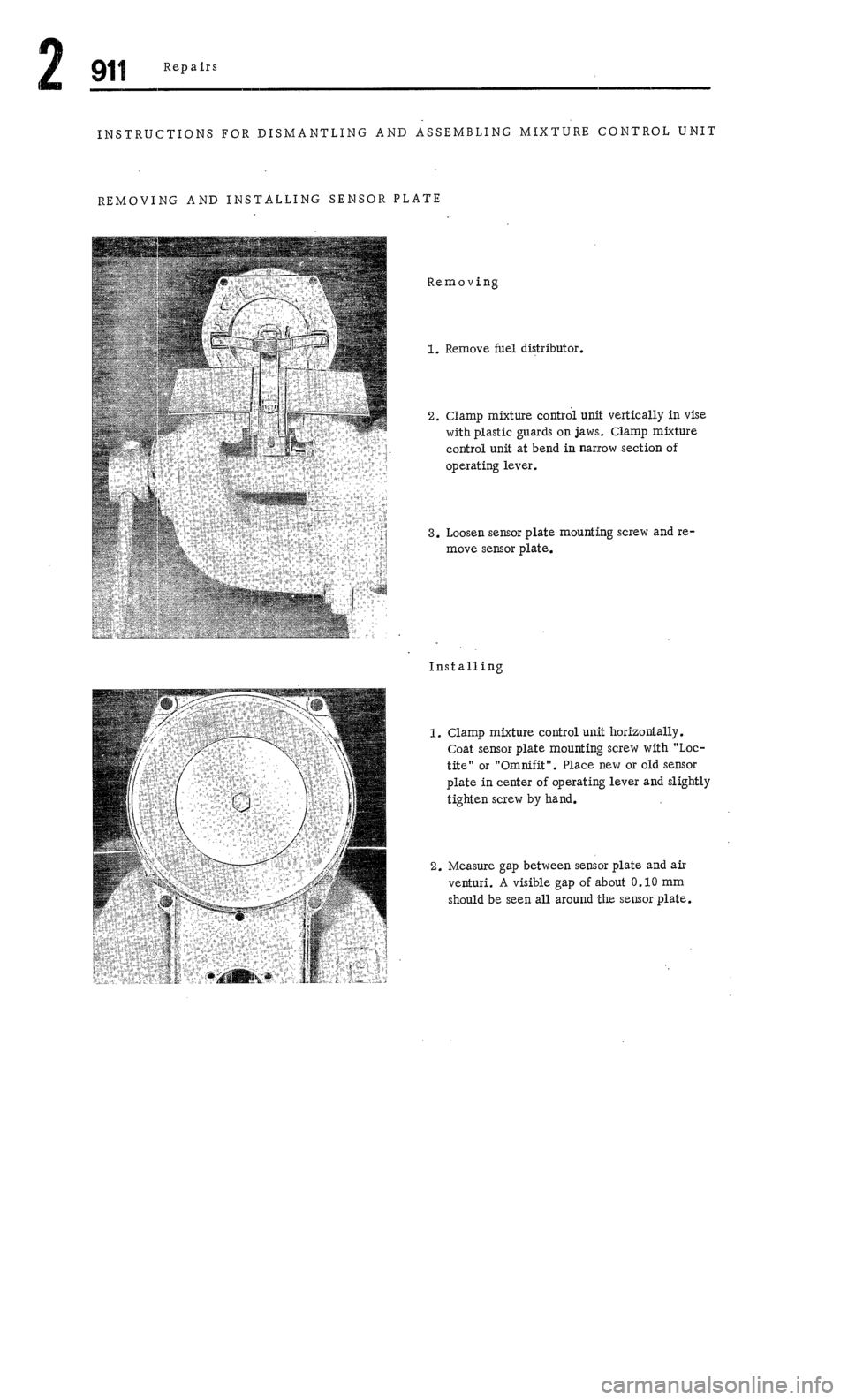 PORSCHE 911 1972 1.G Workshop Manual 2 
