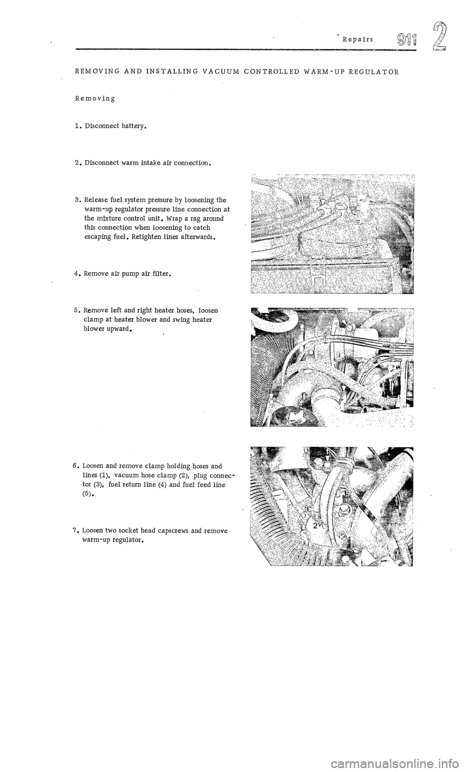 PORSCHE 911 1972 1.G Workshop Manual 2 