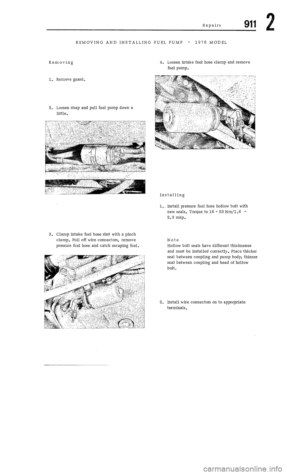 PORSCHE 911 1972 1.G Workshop Manual 2 