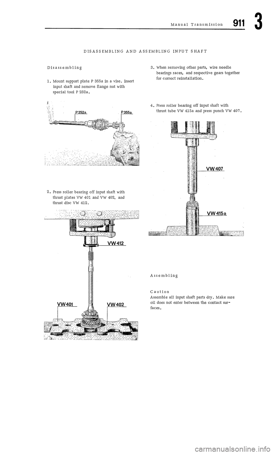PORSCHE 911 1972 1.G Workshop Manual 3 