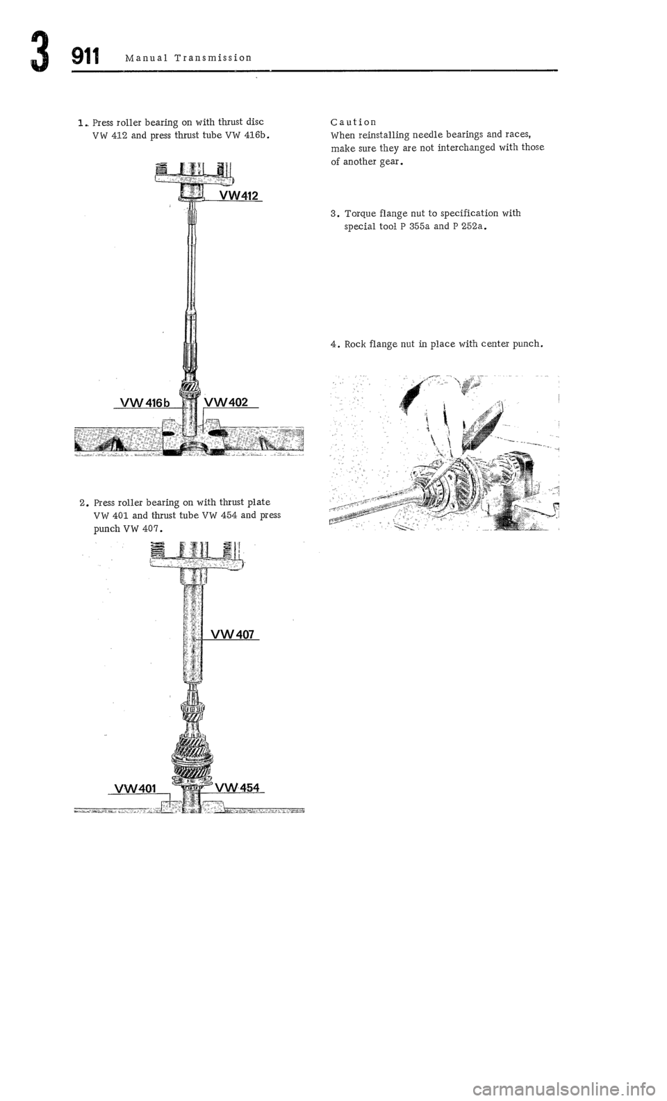 PORSCHE 911 1972 1.G Workshop Manual 3 