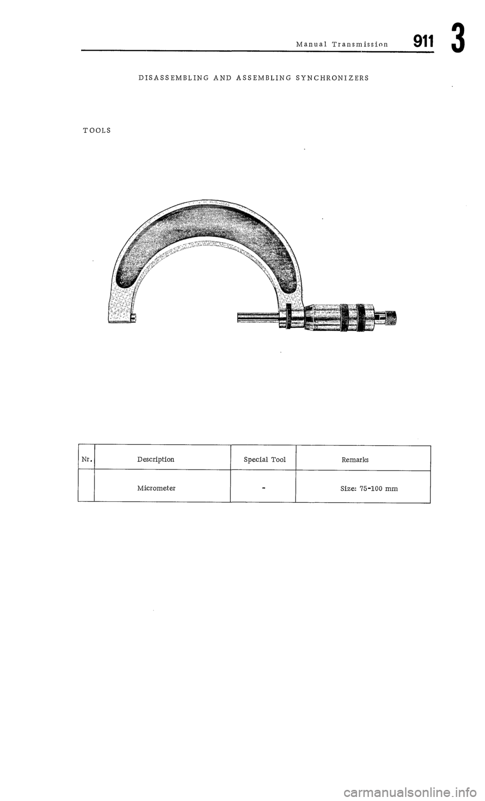 PORSCHE 911 1972 1.G Workshop Manual 3 