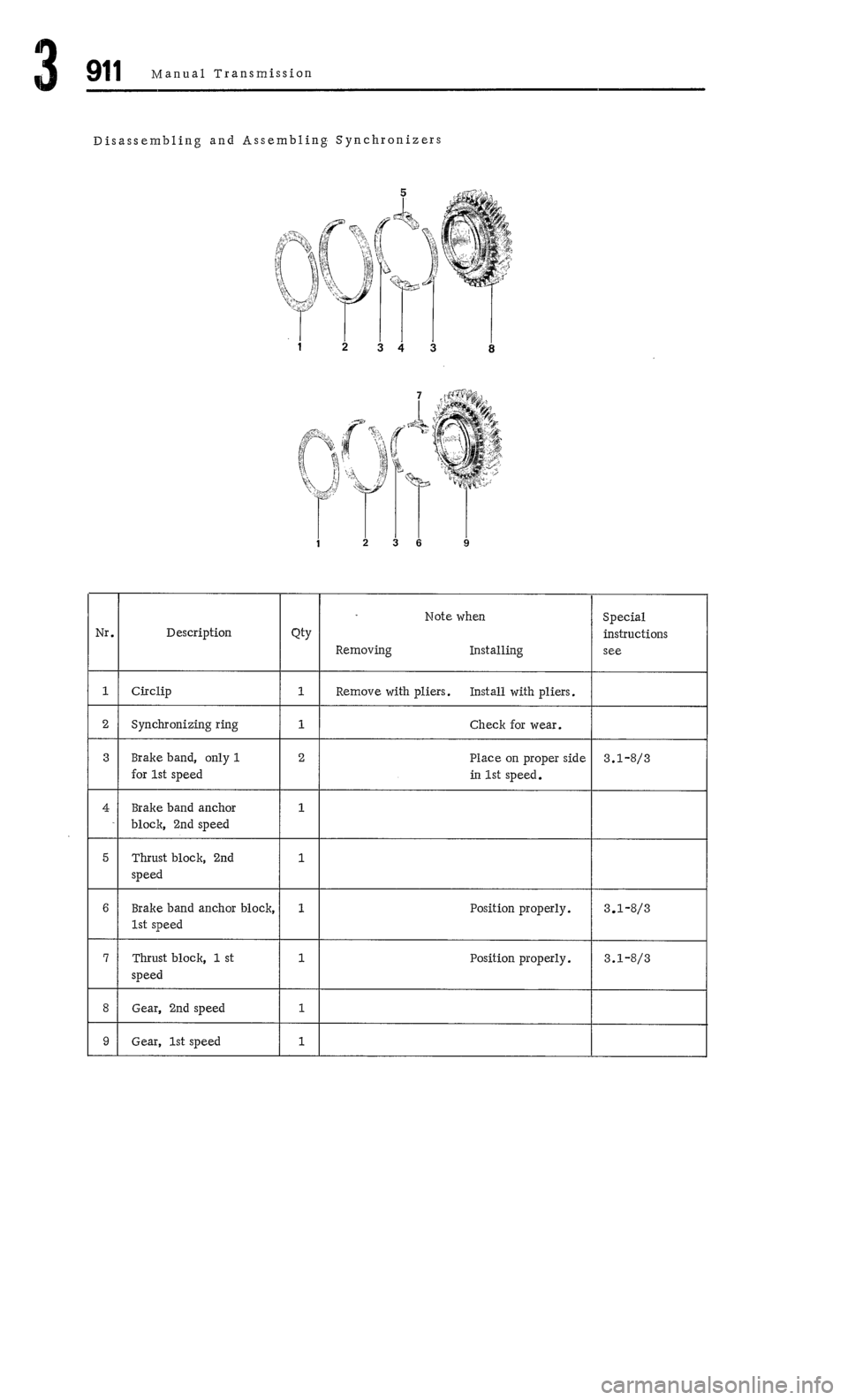 PORSCHE 911 1972 1.G Workshop Manual 3 