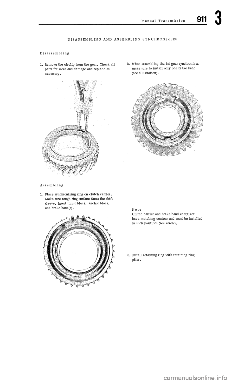 PORSCHE 911 1972 1.G Workshop Manual 3 