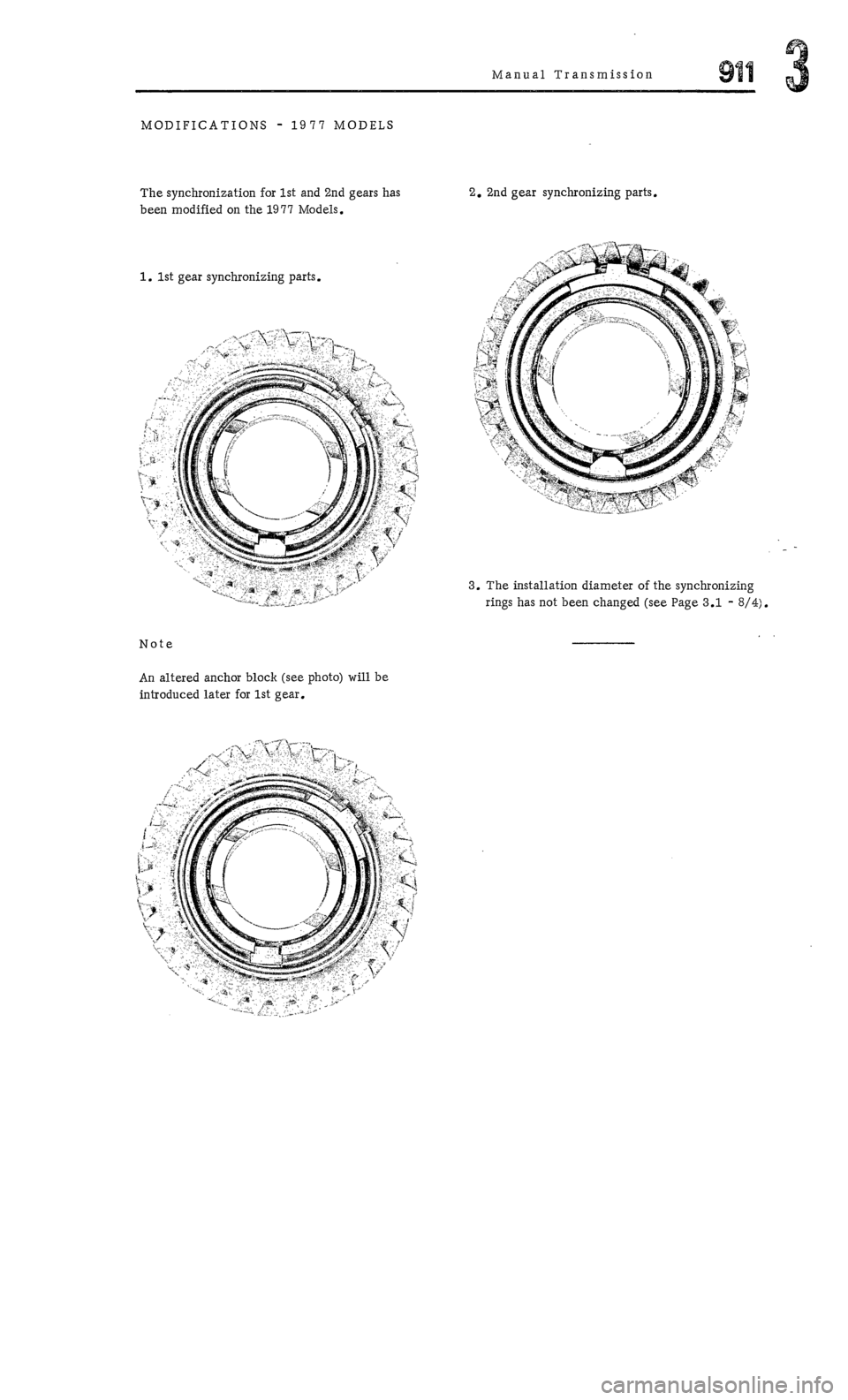 PORSCHE 911 1972 1.G Workshop Manual 3 