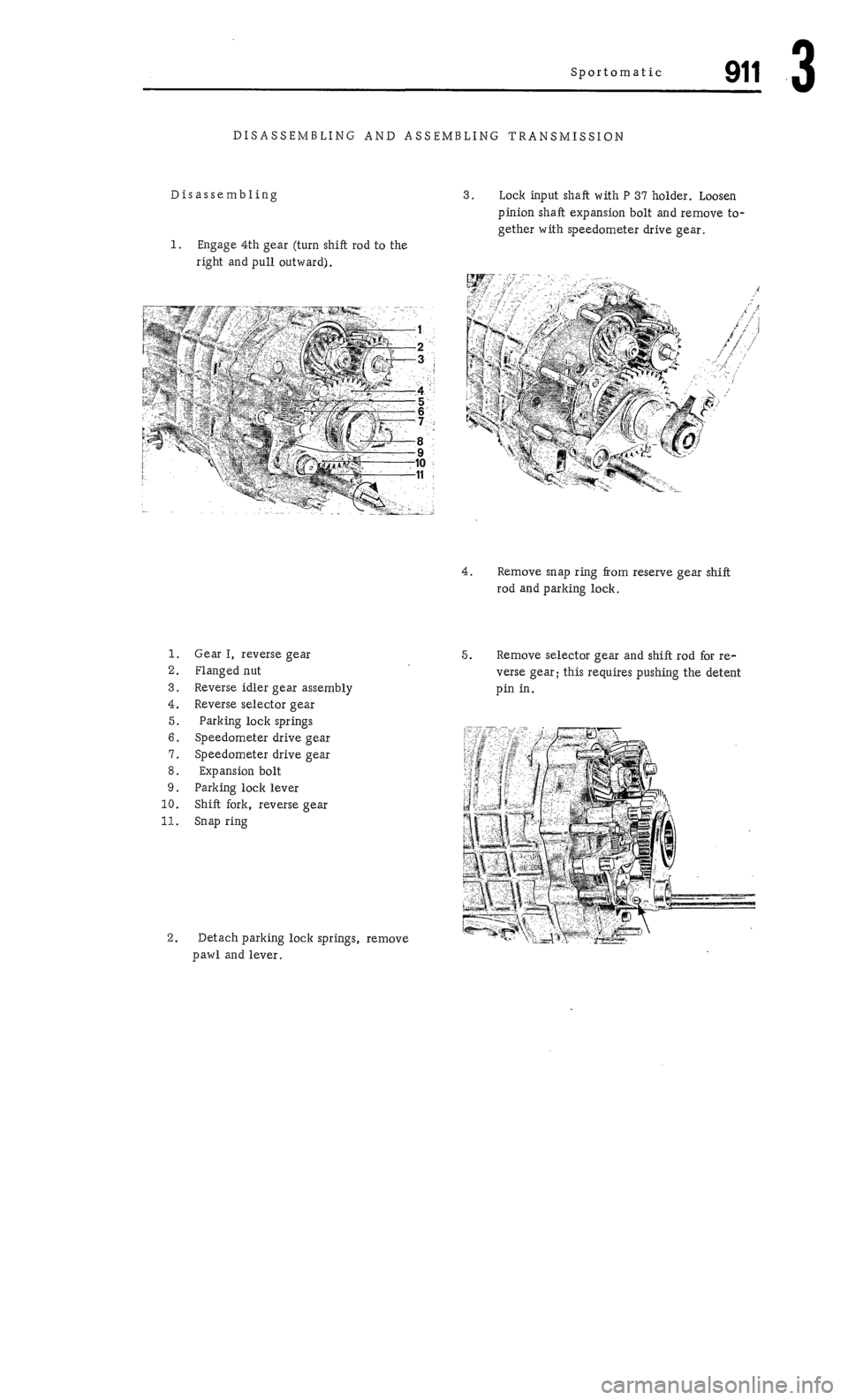 PORSCHE 911 1972 1.G Workshop Manual 3 