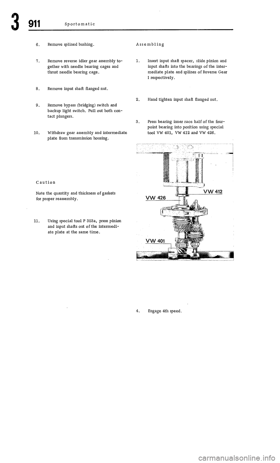 PORSCHE 911 1972 1.G Workshop Manual 3 
