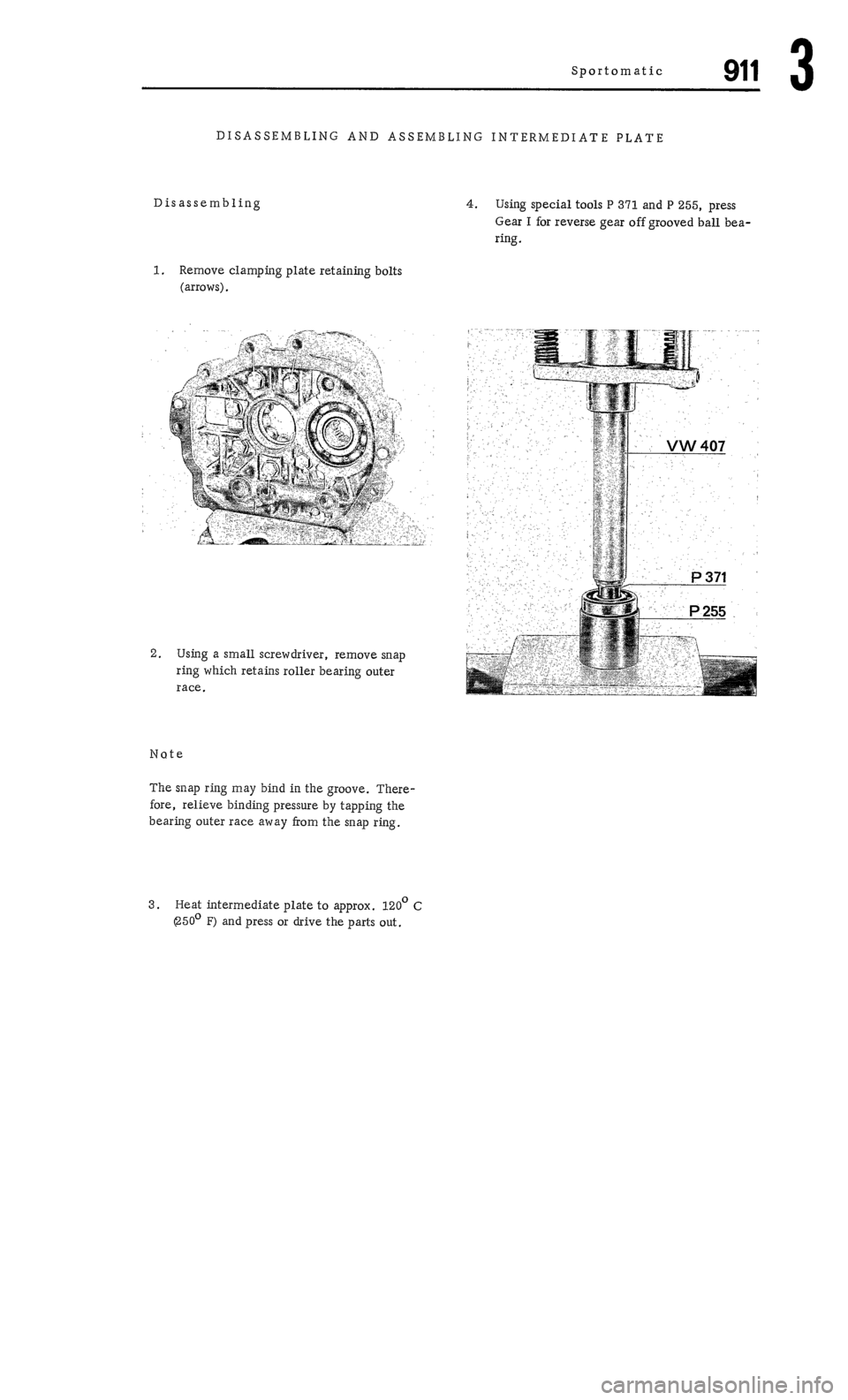 PORSCHE 911 1972 1.G Workshop Manual 3 