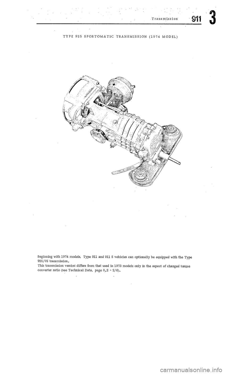 PORSCHE 911 1972 1.G Workshop Manual 3 