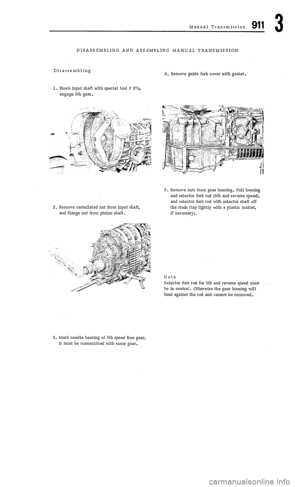 PORSCHE 911 1972 1.G Workshop Manual 3 