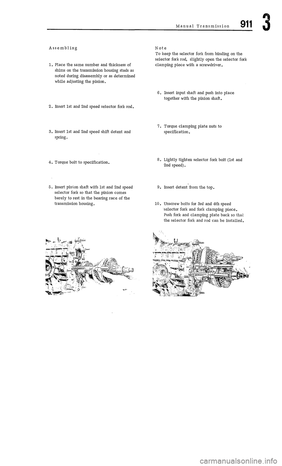PORSCHE 911 1972 1.G Workshop Manual 3 