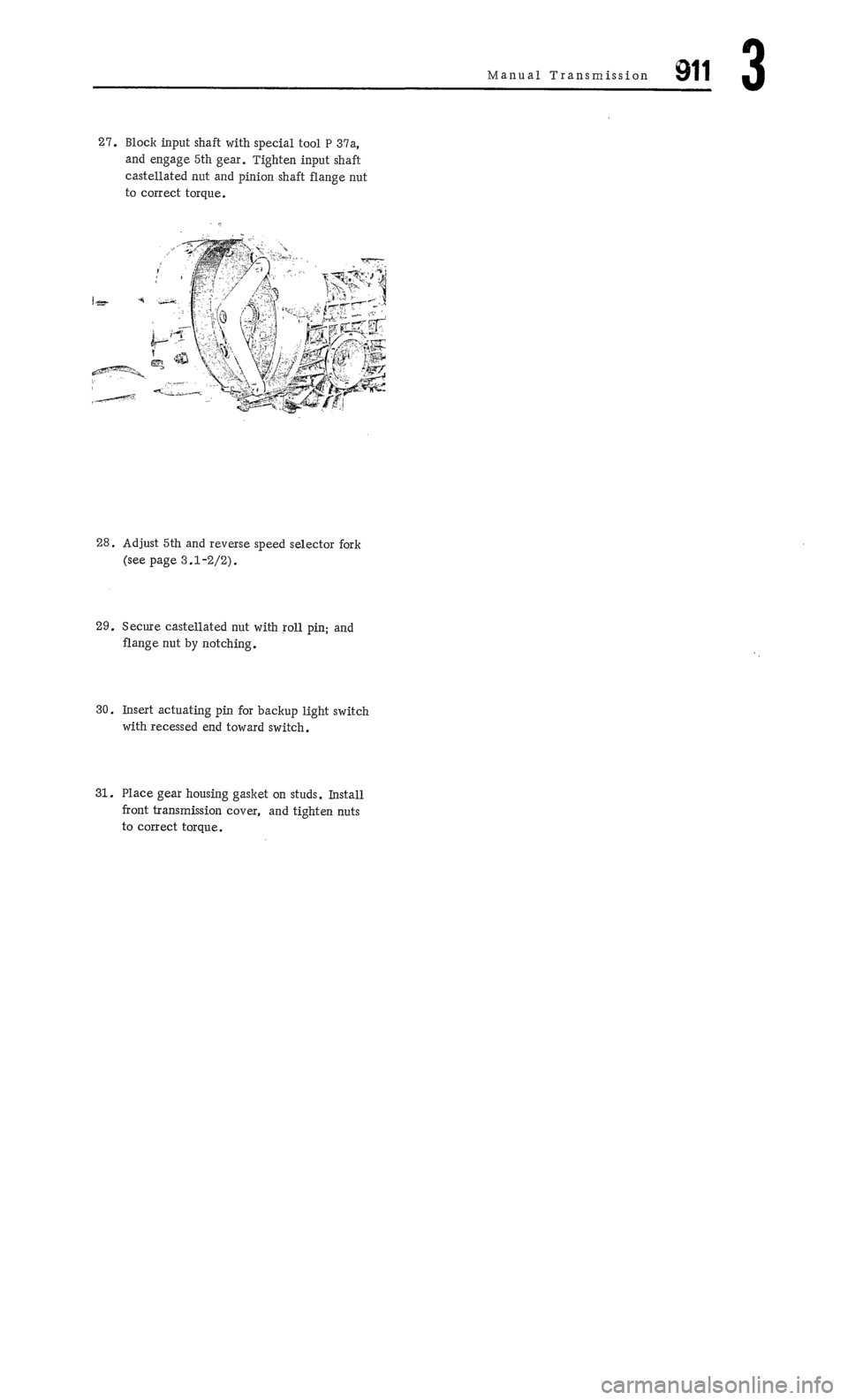 PORSCHE 911 1972 1.G Workshop Manual 3 