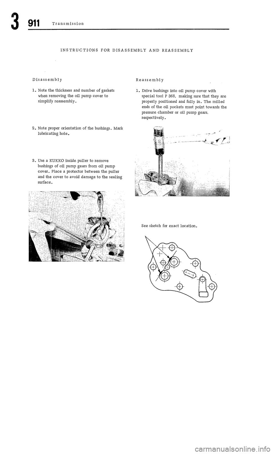 PORSCHE 911 1972 1.G Workshop Manual 3 