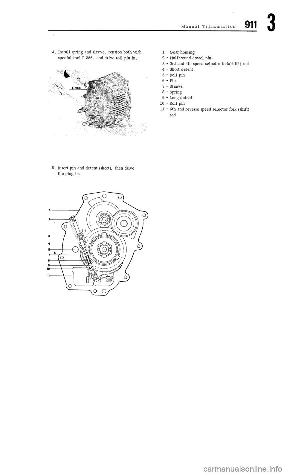PORSCHE 911 1972 1.G Workshop Manual 3 