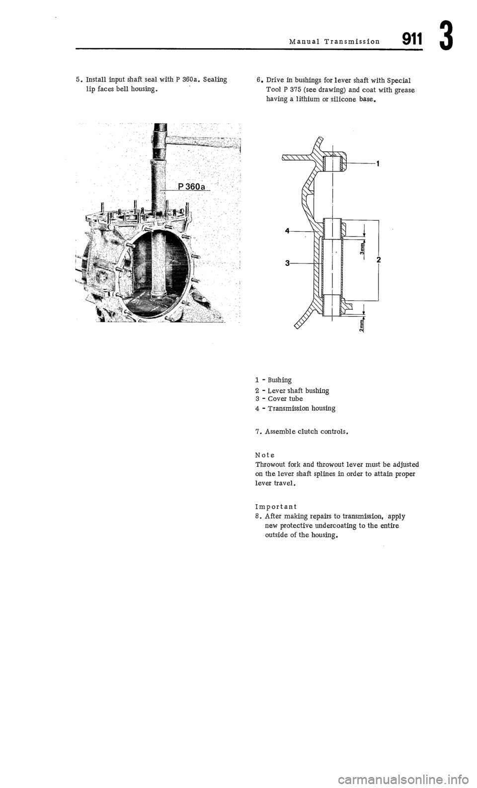 PORSCHE 911 1972 1.G Workshop Manual 3 