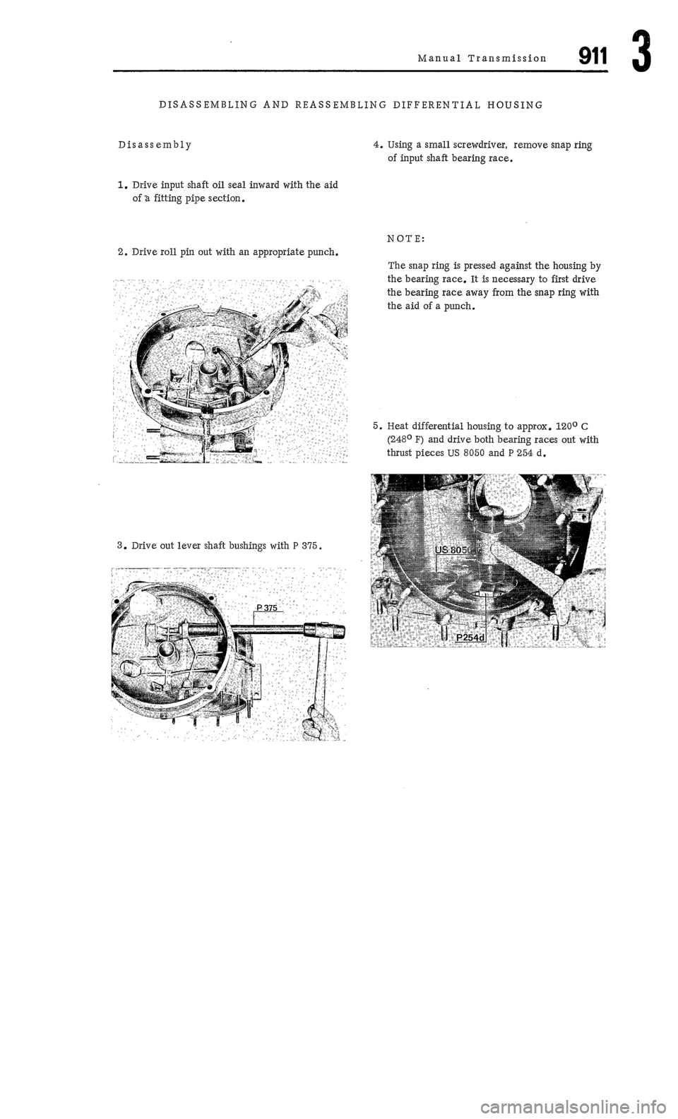 PORSCHE 911 1972 1.G Workshop Manual 3 