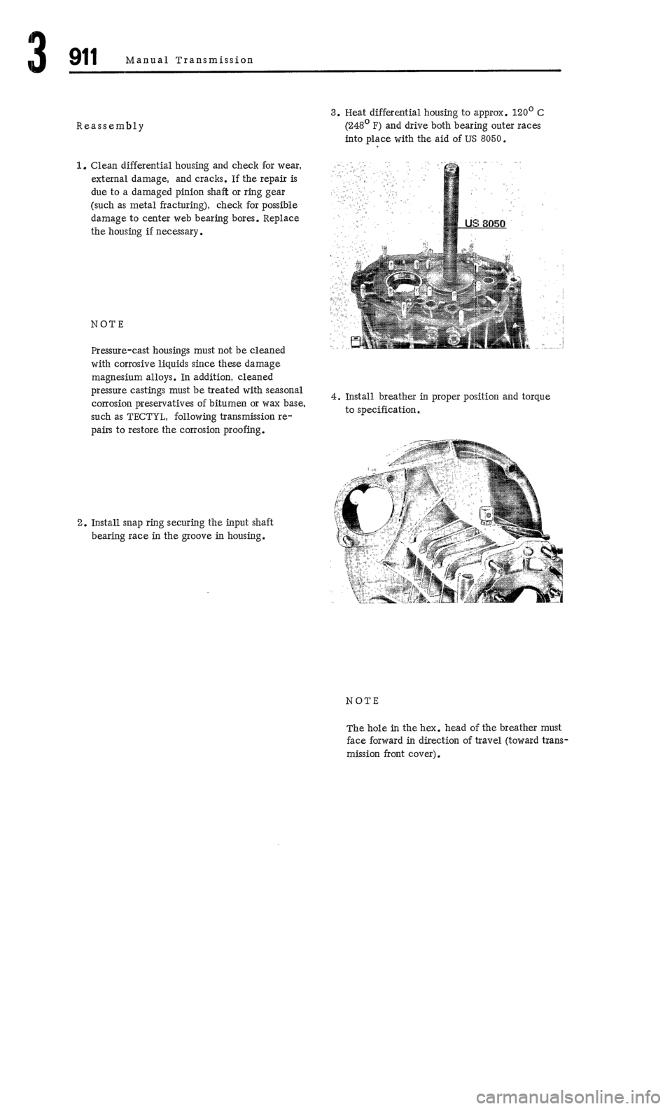 PORSCHE 911 1972 1.G Workshop Manual 3 