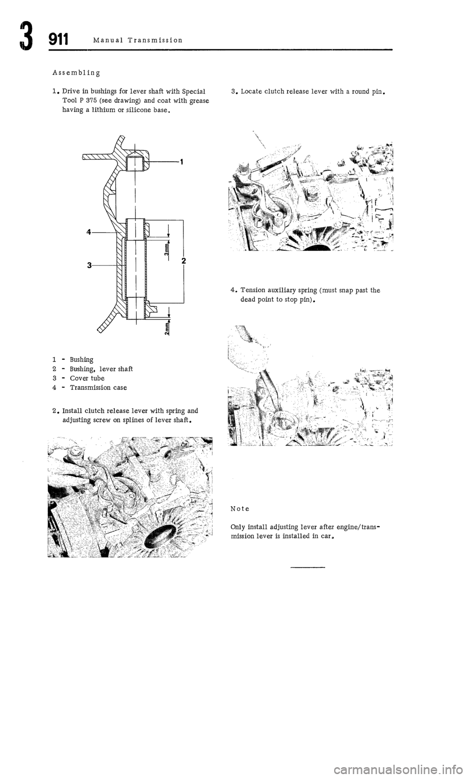 PORSCHE 911 1972 1.G Workshop Manual 3 