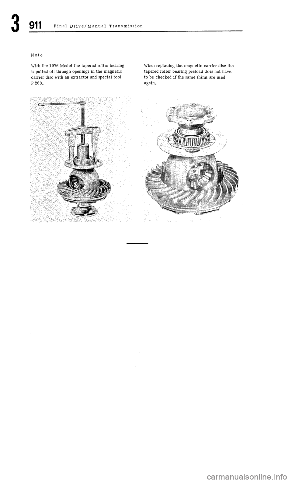 PORSCHE 911 1972 1.G Workshop Manual 4 