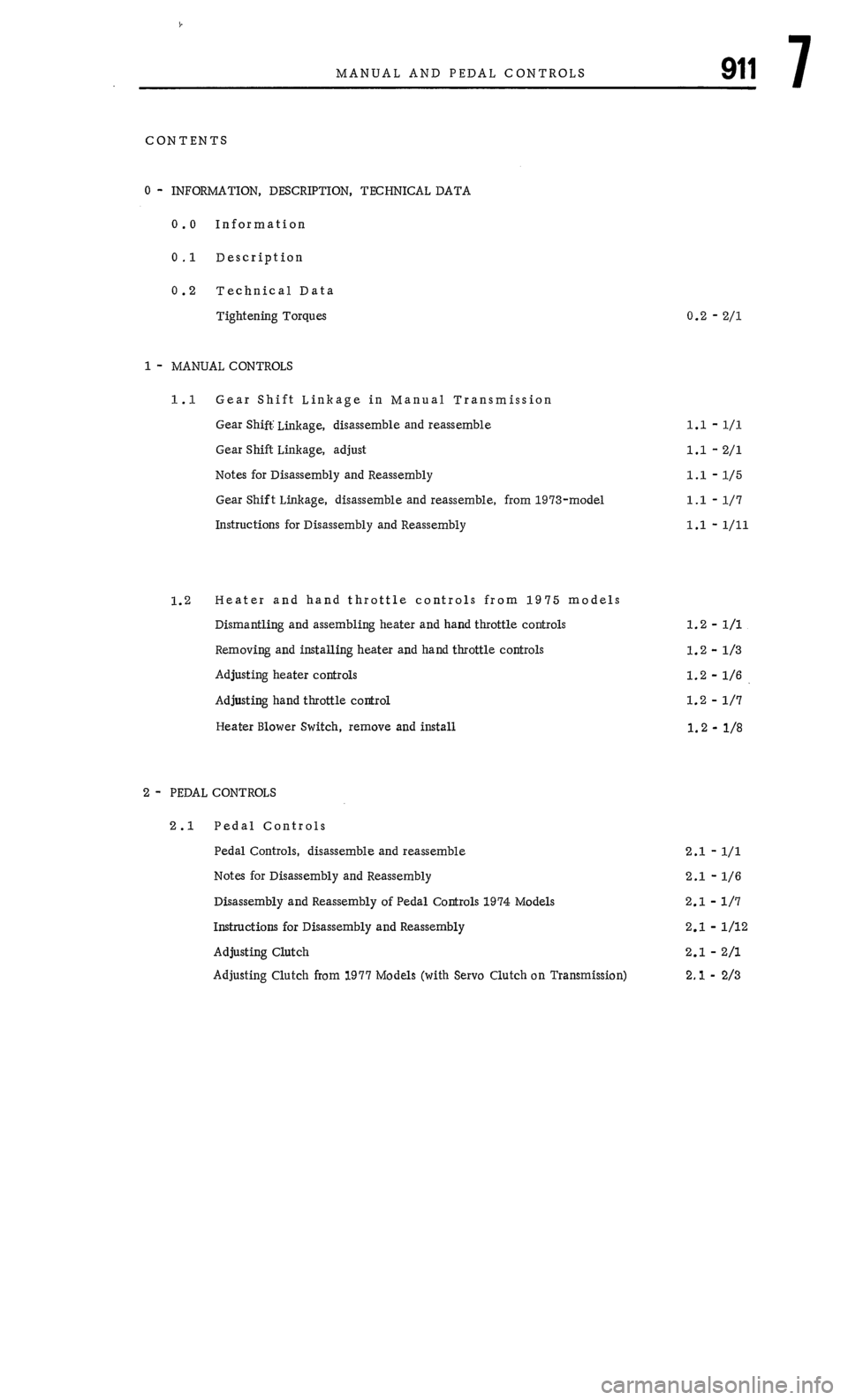PORSCHE 911 1972 1.G Workshop Manual 4 