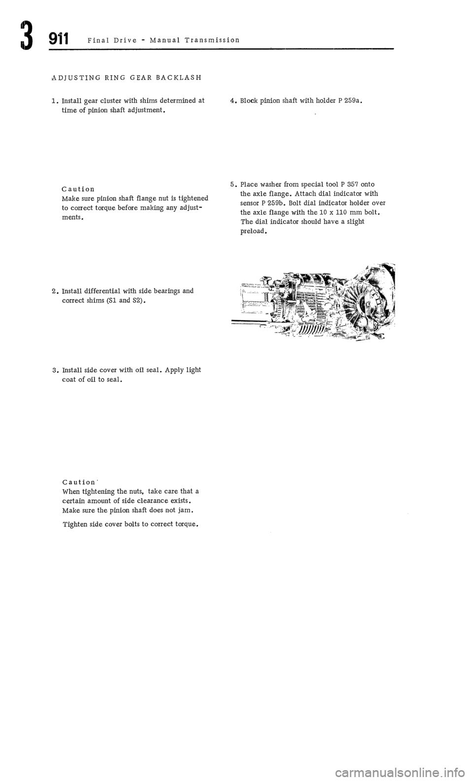 PORSCHE 911 1972 1.G Workshop Manual 4 
