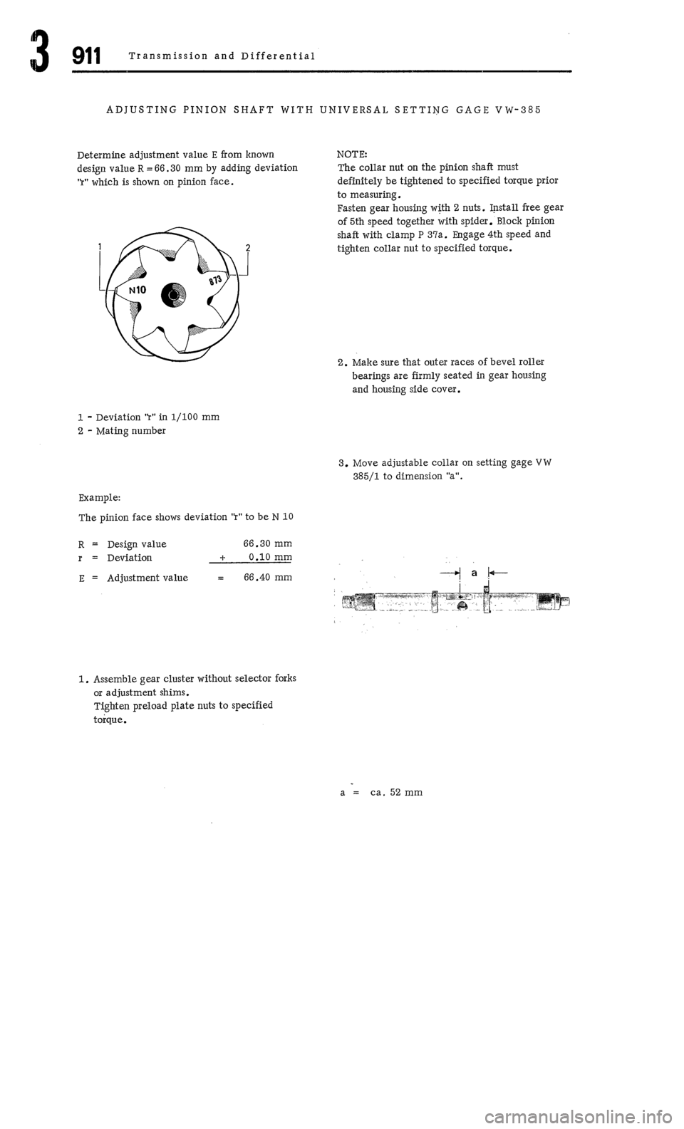 PORSCHE 911 1972 1.G Workshop Manual 4 