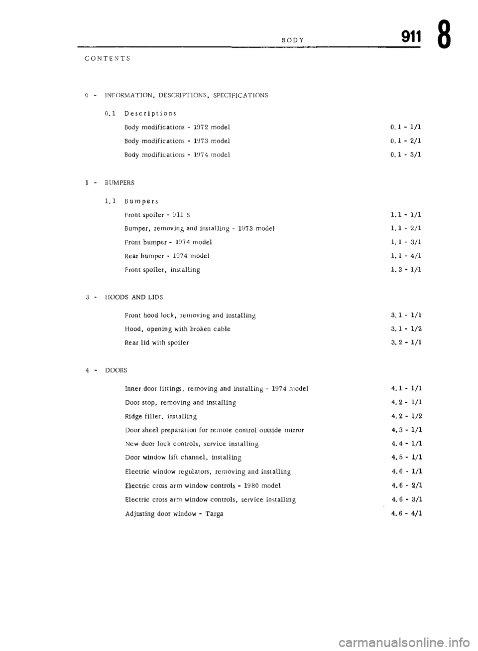 PORSCHE 911 1972 1.G Workshop Manual 5 