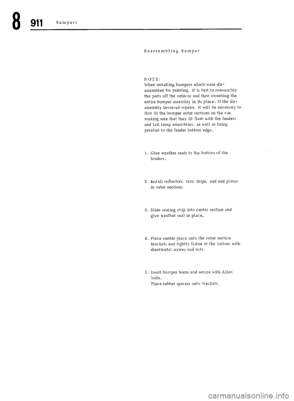 PORSCHE 911 1972 1.G Workshop Manual 5 