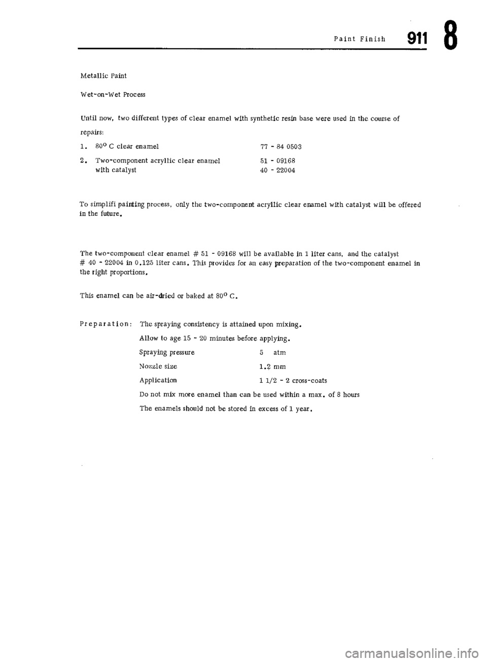 PORSCHE 911 1972 1.G Workshop Manual 5 