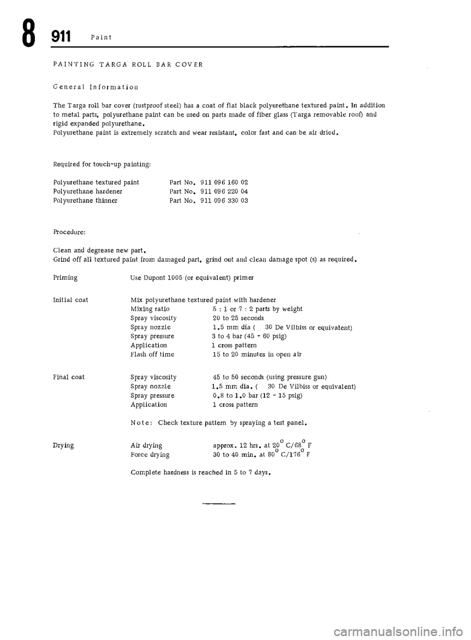PORSCHE 911 1972 1.G Workshop Manual 5 