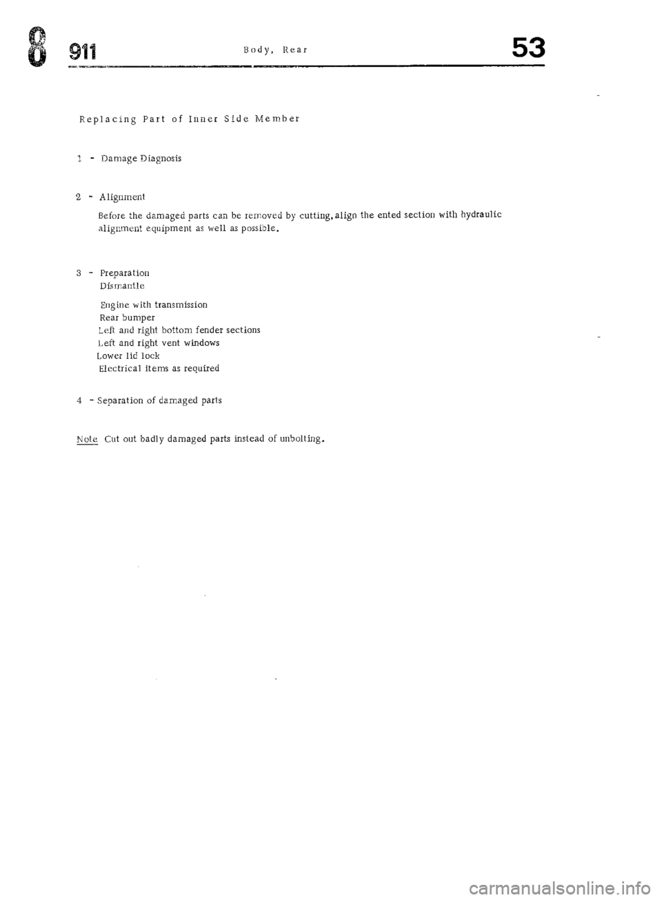 PORSCHE 911 1972 1.G Workshop Manual 5 