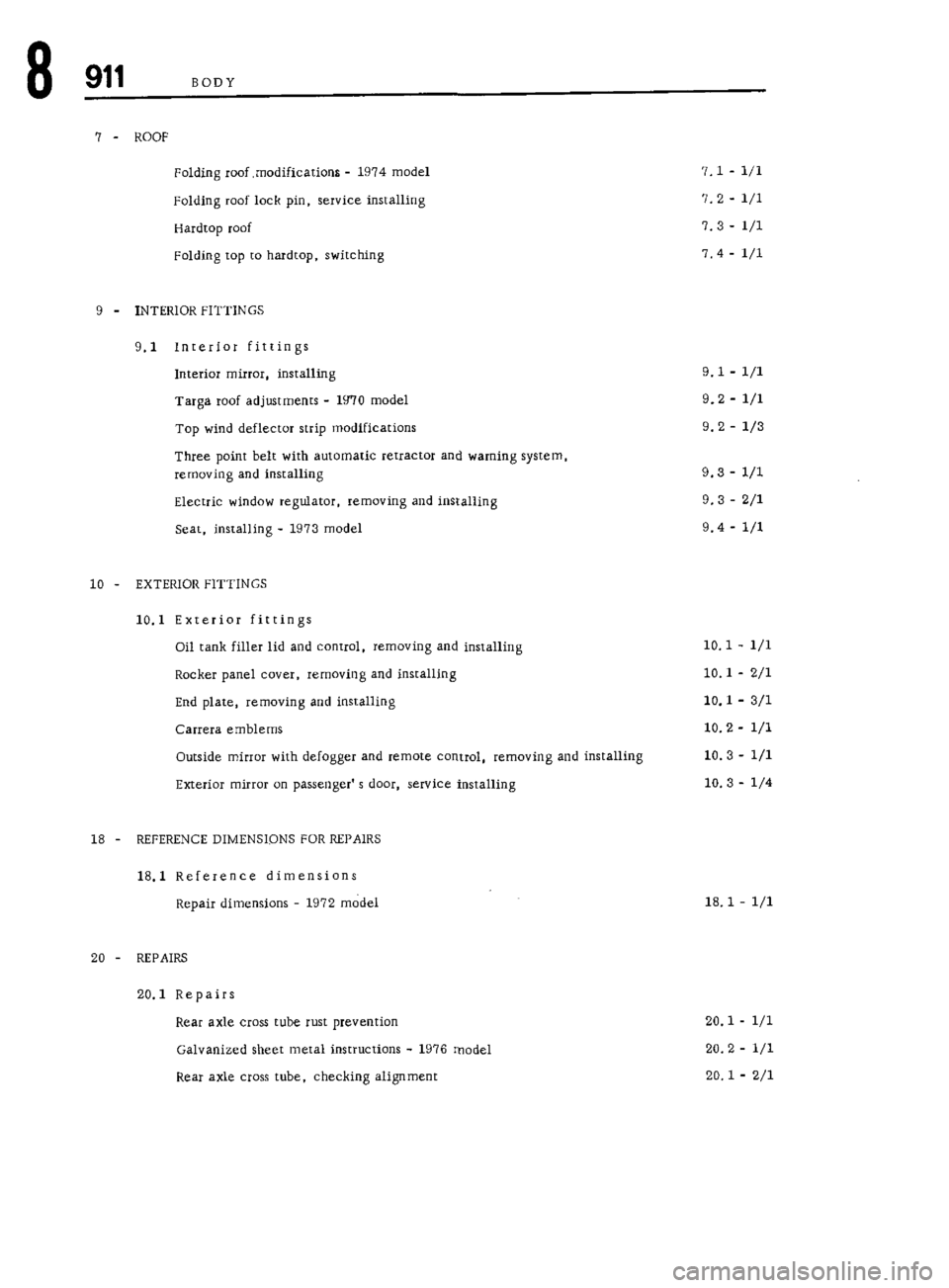 PORSCHE 911 1972 1.G Workshop Manual 5 