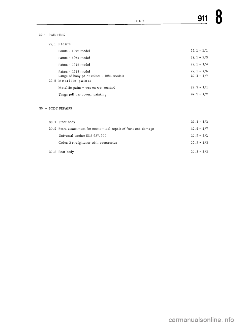 PORSCHE 911 1972 1.G Workshop Manual 5 