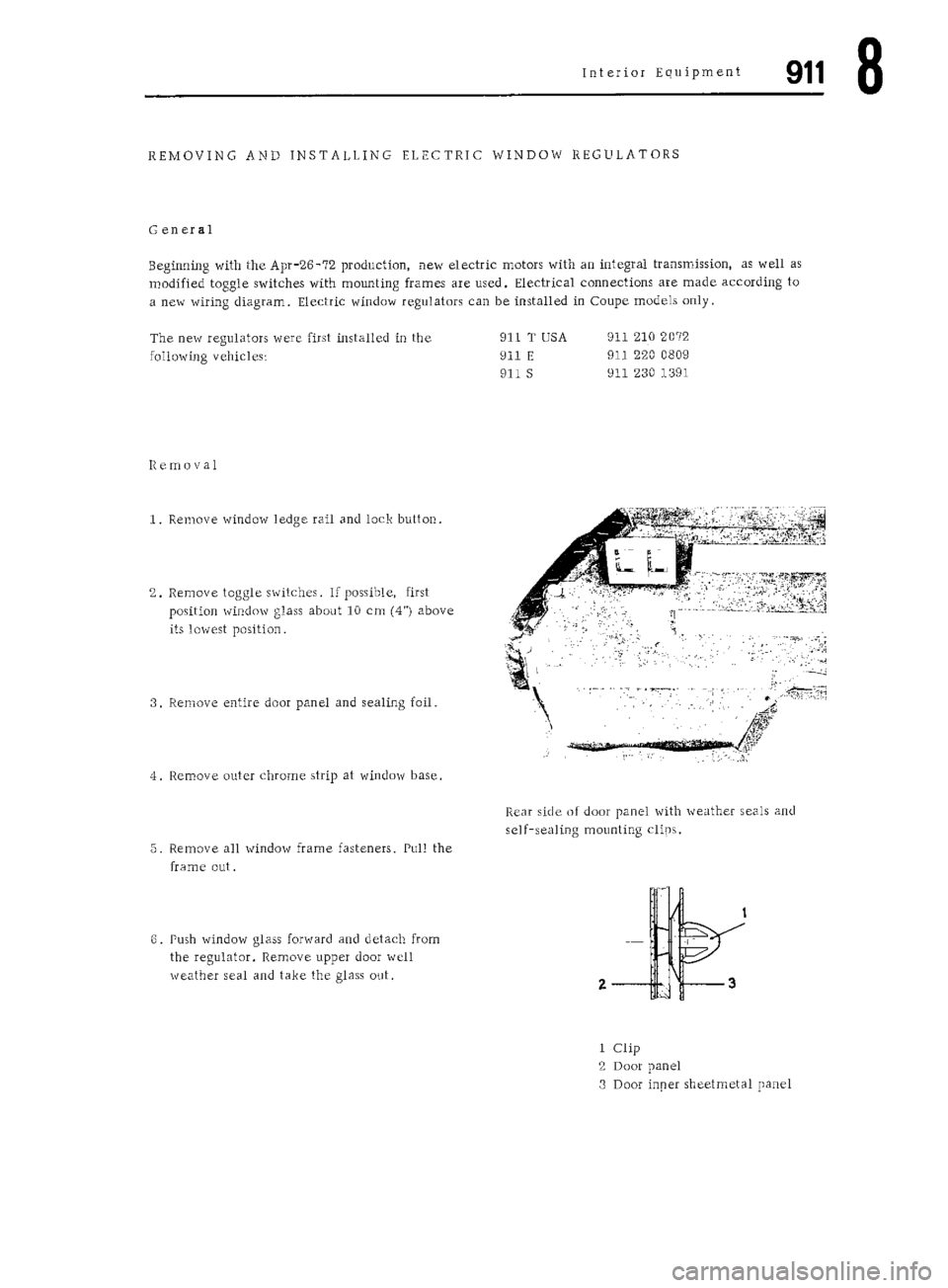 PORSCHE 911 1972 1.G Workshop Manual 5 
