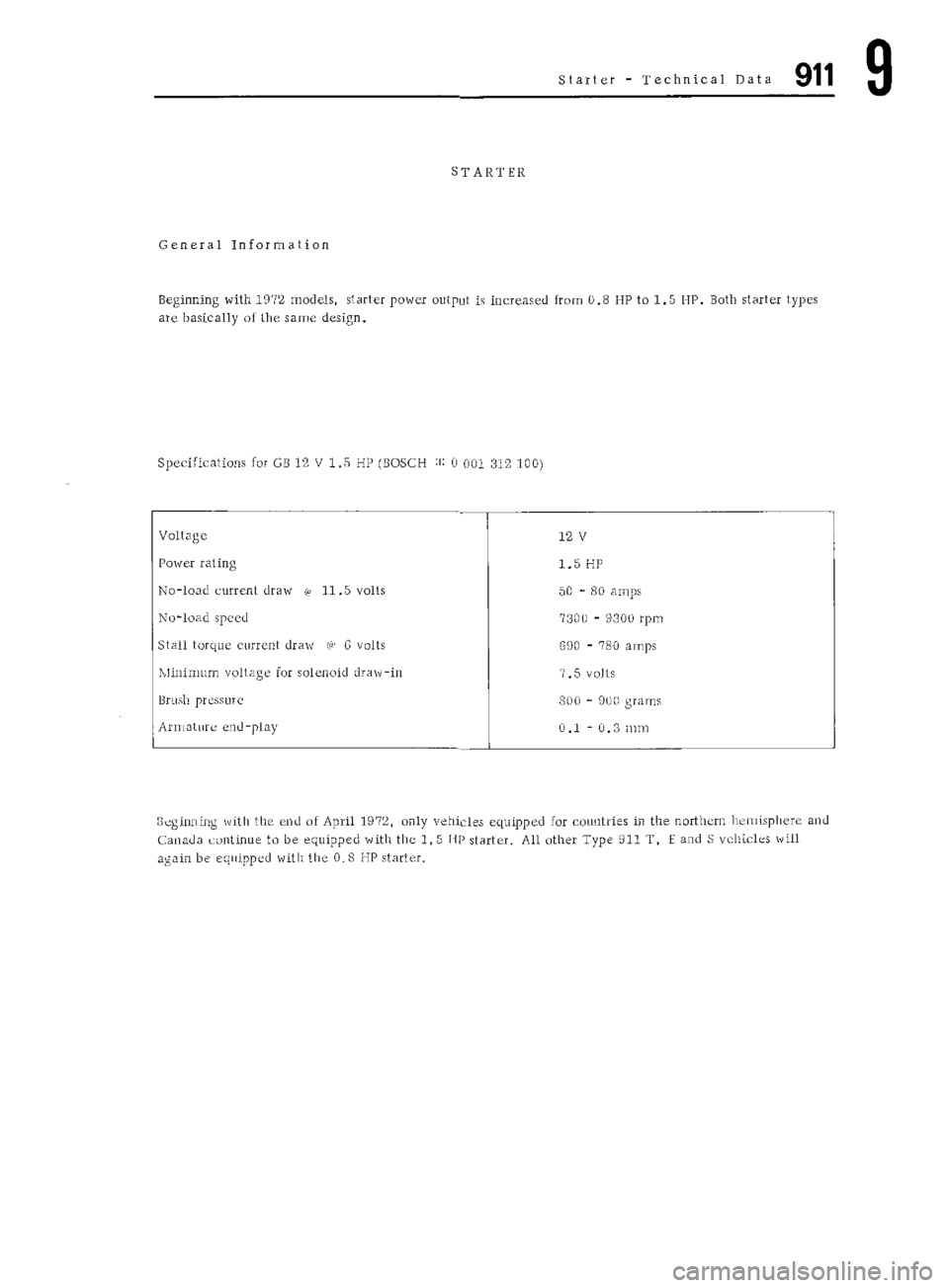 PORSCHE 911 1972 1.G Workshop Manual 6 