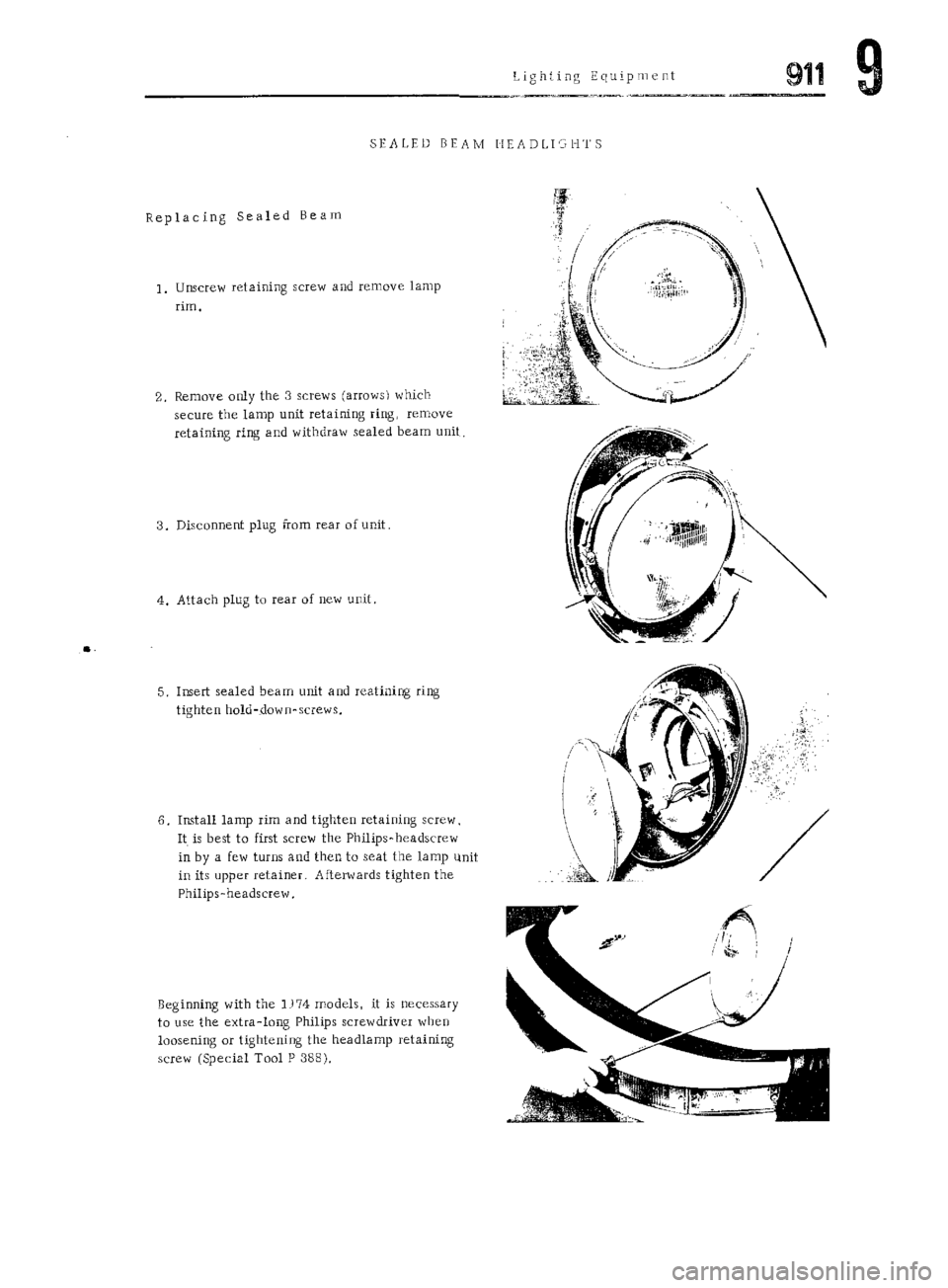 PORSCHE 911 1972 1.G Workshop Manual 6 